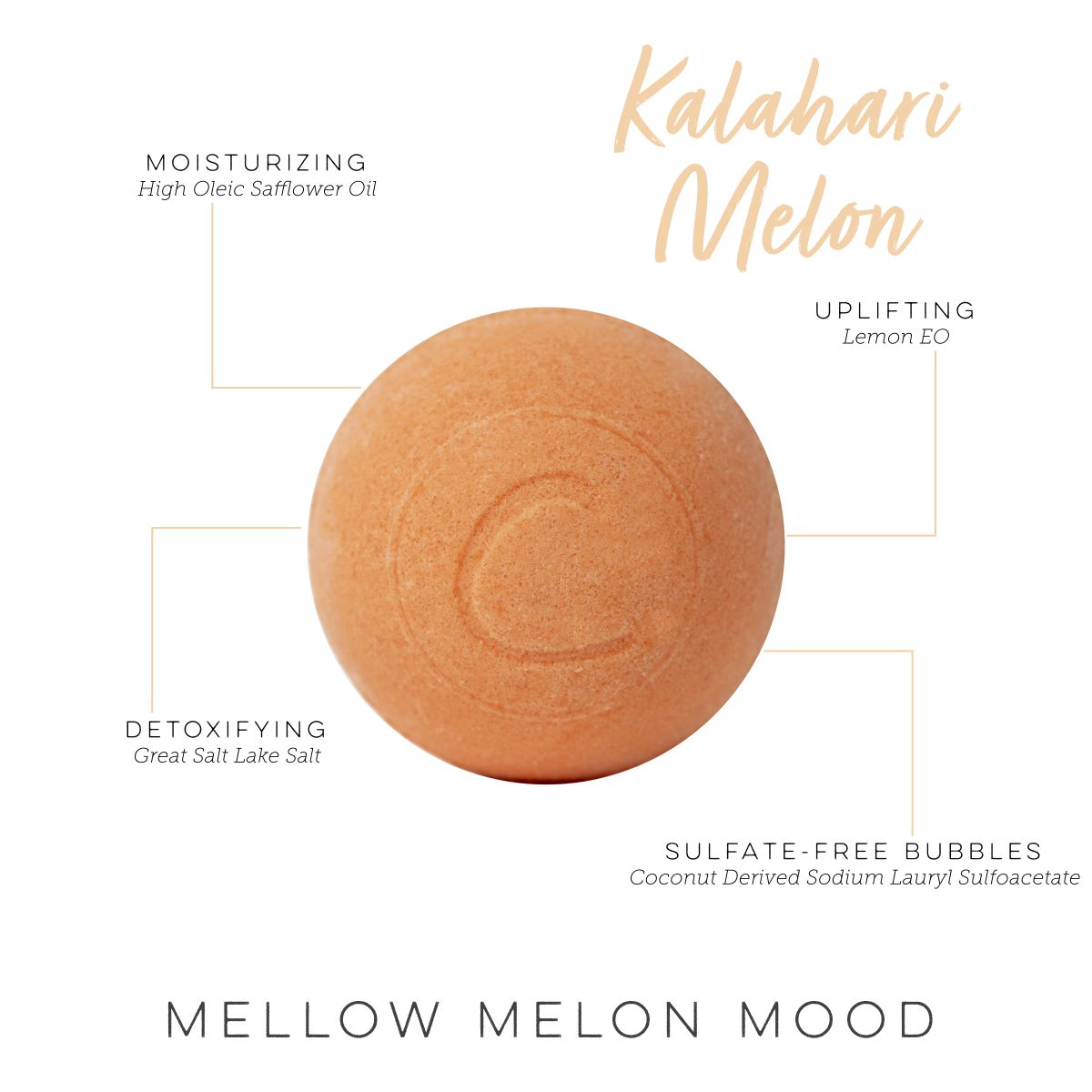 Kalahari Melon Therapy Bomb (Uplifting Bubble Bath Bomb)