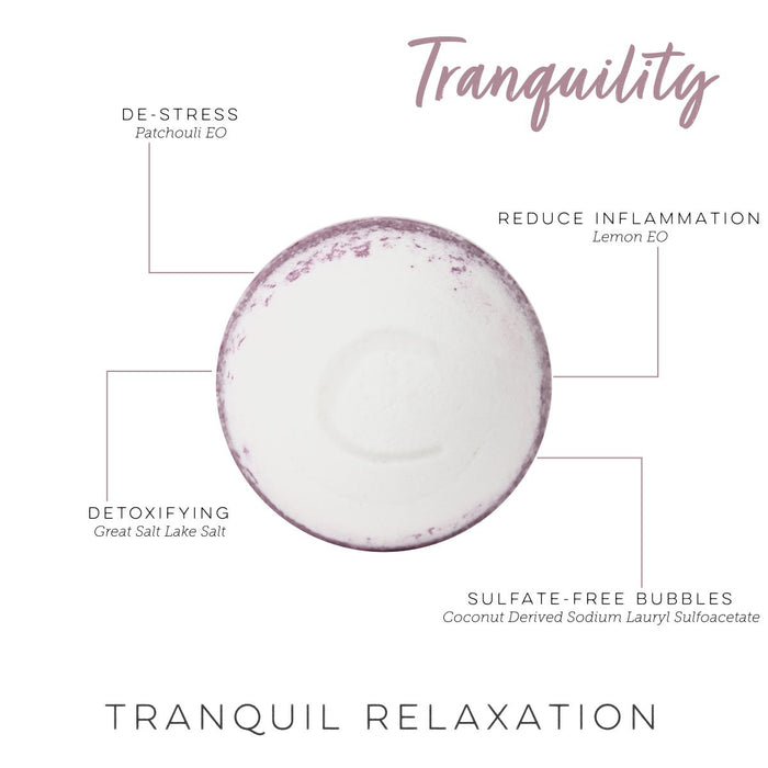 Tranquility Therapy Bath Bomb (Restful - Bubble Bath)