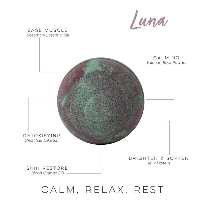 Luna Therapy Bomb (Sedating Milk Bath Bomb)