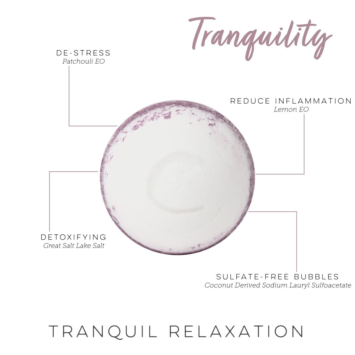 Tranquility Therapy Bath Bomb (Restful - Bubble Bath)